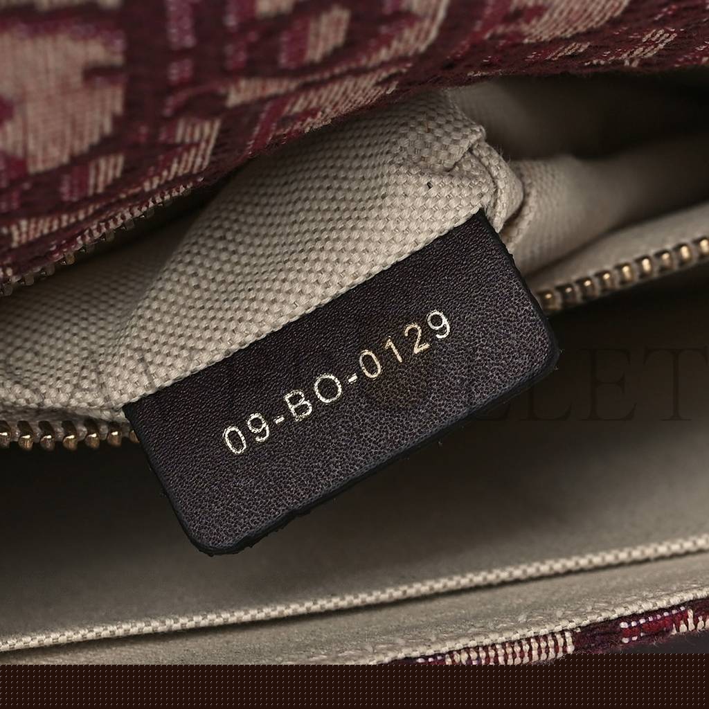 D*or oblique D*oraddict flap bag burgundy (24*17*5.1cm)