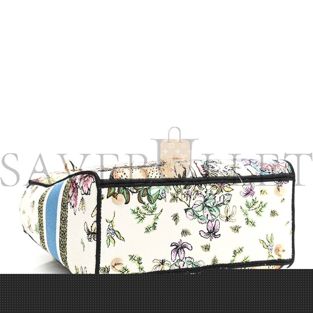 D*or canvas d-constellation embroidered medium lady d-lite latte multicolor (23*20*12.1cm)