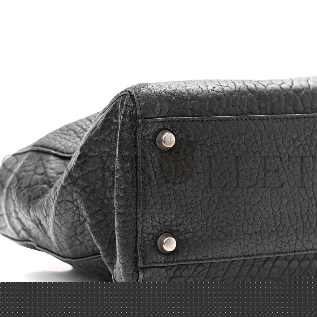 D*or canyon grained lambskin large lady D*or black (32*25*12.7cm)