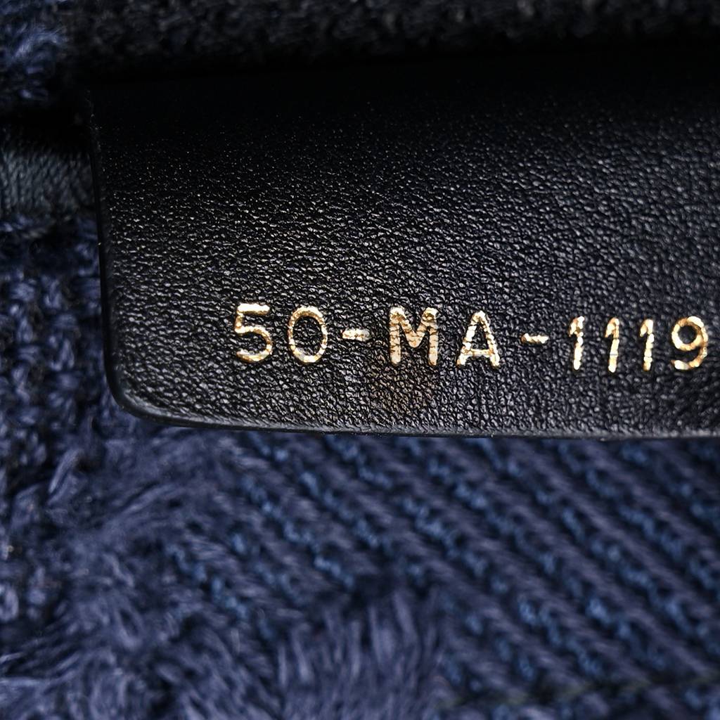 D*or canvas embroidered camouflage book tote blue (43*36*18.4cm)