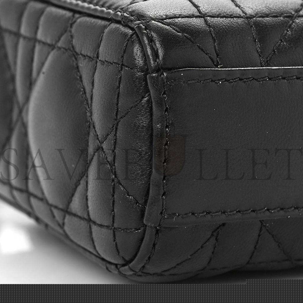 D*or lambskin cannage micro lady d-joy black (16*10*5.1cm)