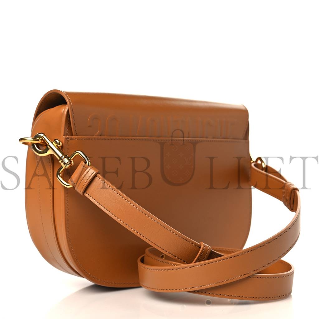 D*or box calfskin medium bobby flap camel (22*17*6.4cm)