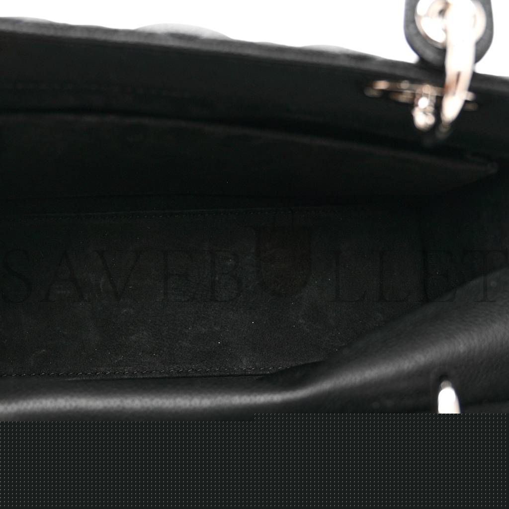 D*or grained calfskin cannage medium lady D*or black (24*20*12.1cm)