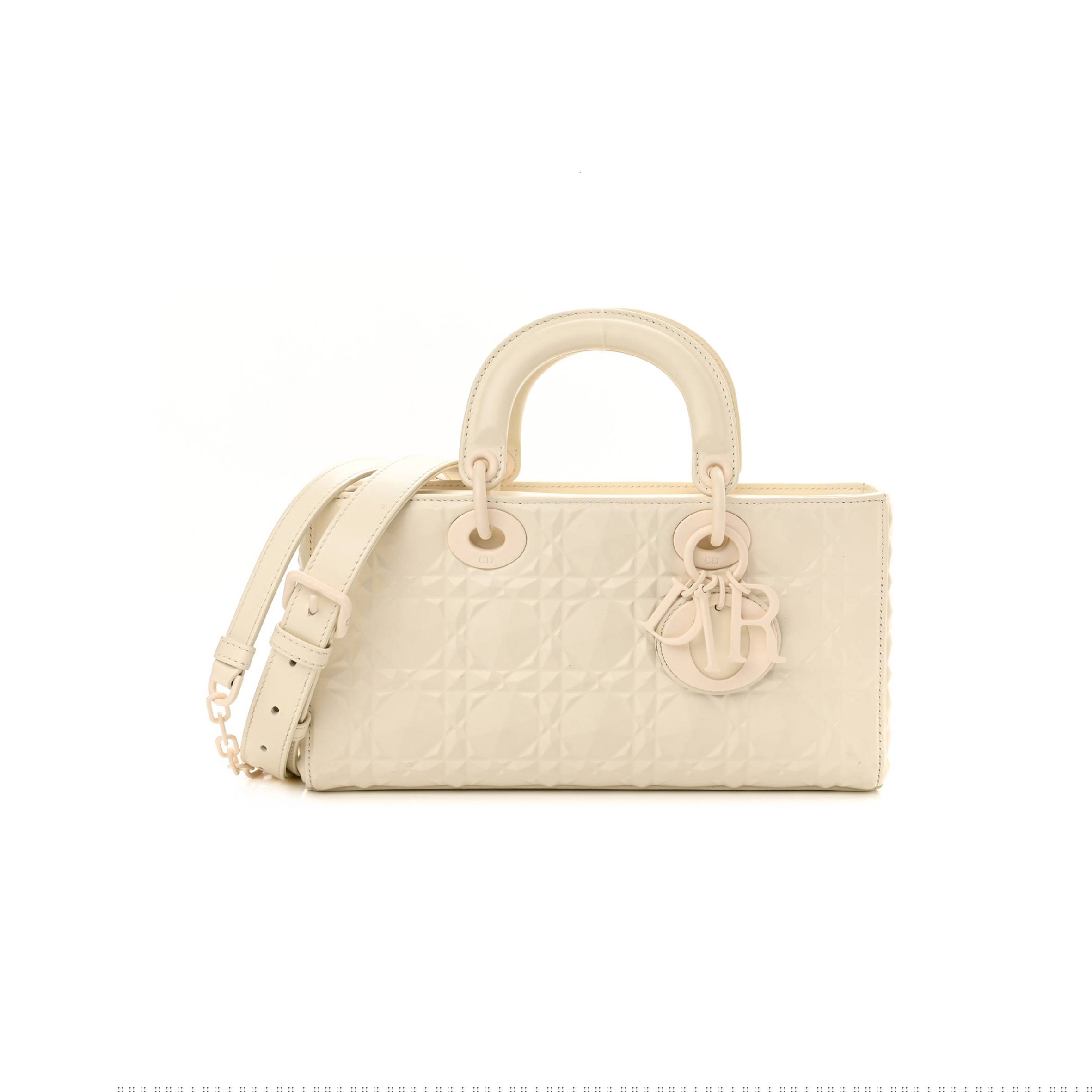 D*or lambskin cannage medium lady d-joy latte (26*14*5.7cm)