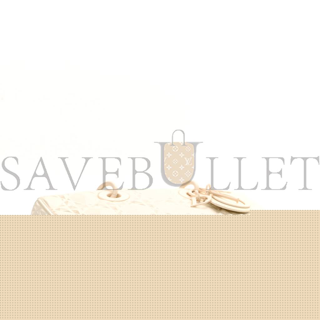 D*or lambskin cannage medium lady d-joy latte (26*14*5.7cm)