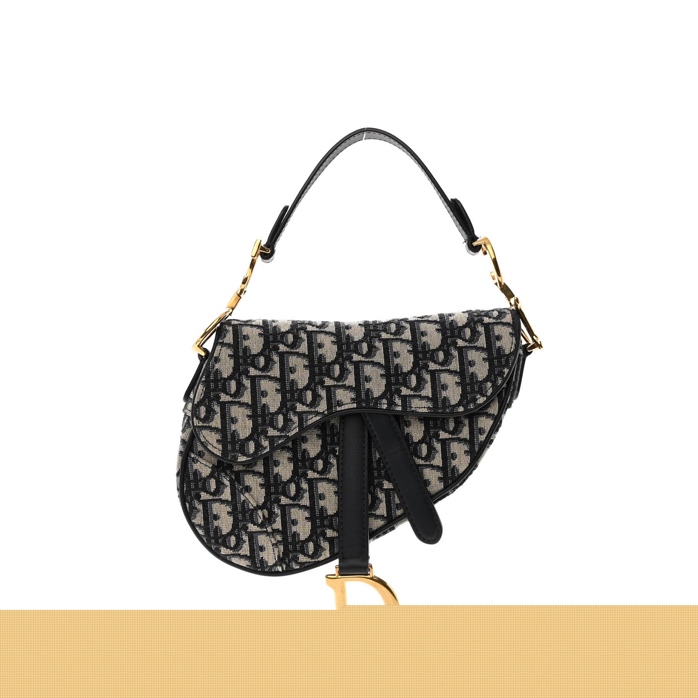 D*or oblique mini saddle bag blue (23*15*3.8cm)