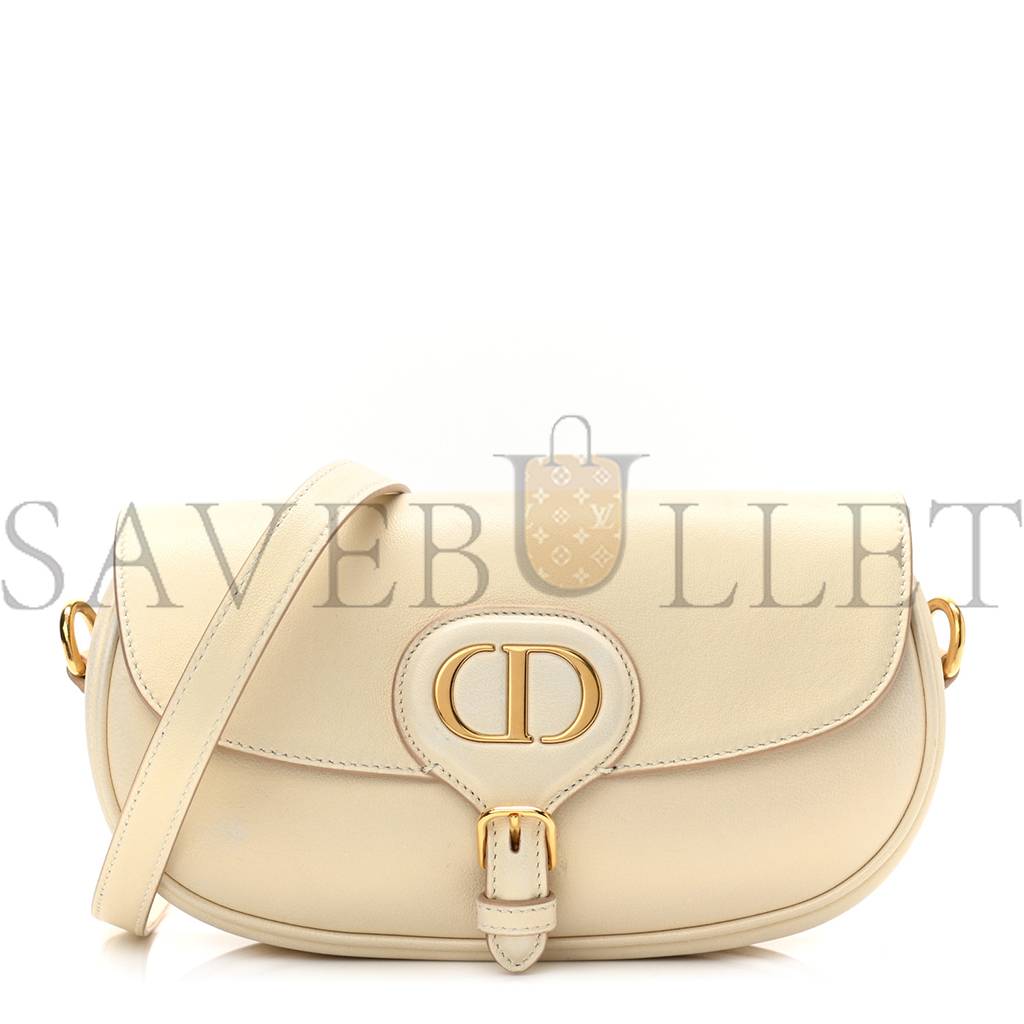 D*or metallic box calfskin east west bobby gold (21*13*5.1cm)