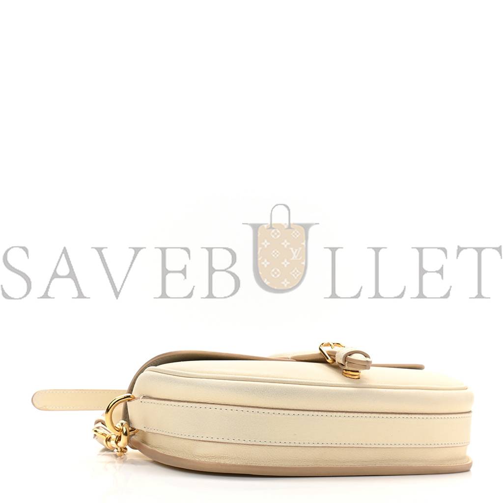 D*or metallic box calfskin east west bobby gold (21*13*5.1cm)