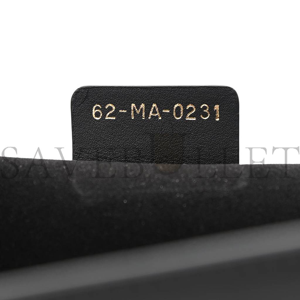 D*or calfskin embossed medium book tote black (36*27*17.1cm)