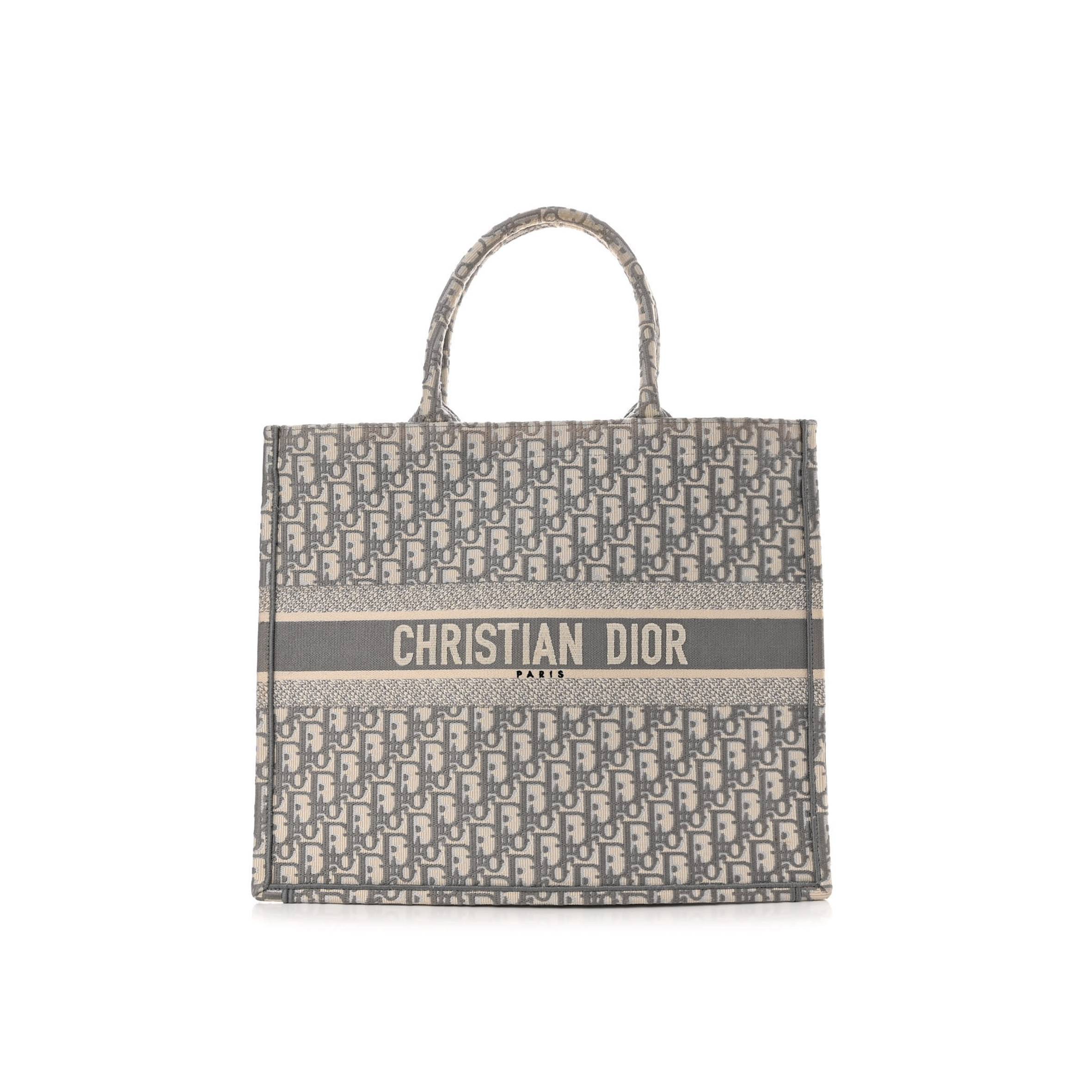 D*or oblique large book tote grey (42*35*16.5cm)