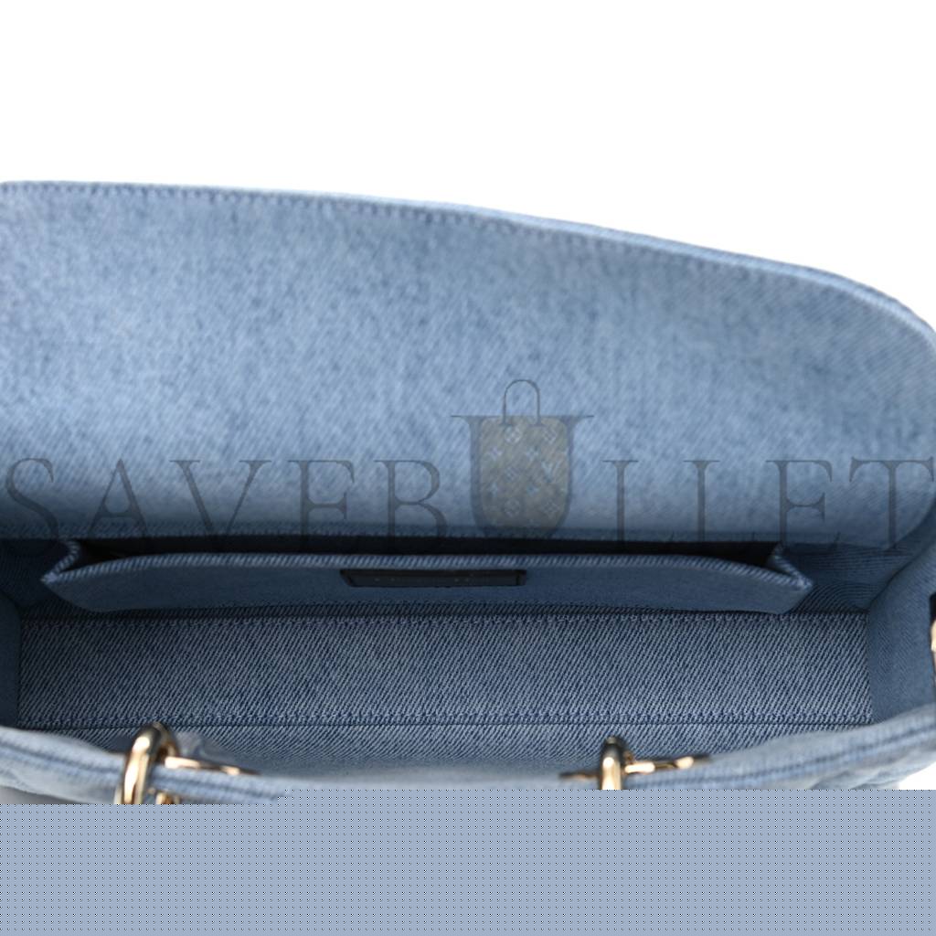 D*or denim macrocannage lady d-joy blue (26*14*6.4cm)