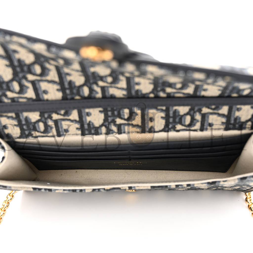 D*or oblique bobby east west pouch blue (22*12*3.2cm)