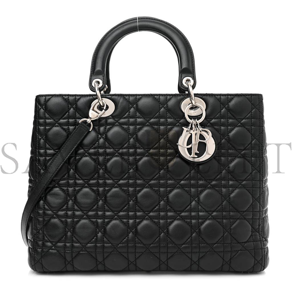 lambskin cannage large lady D*or black