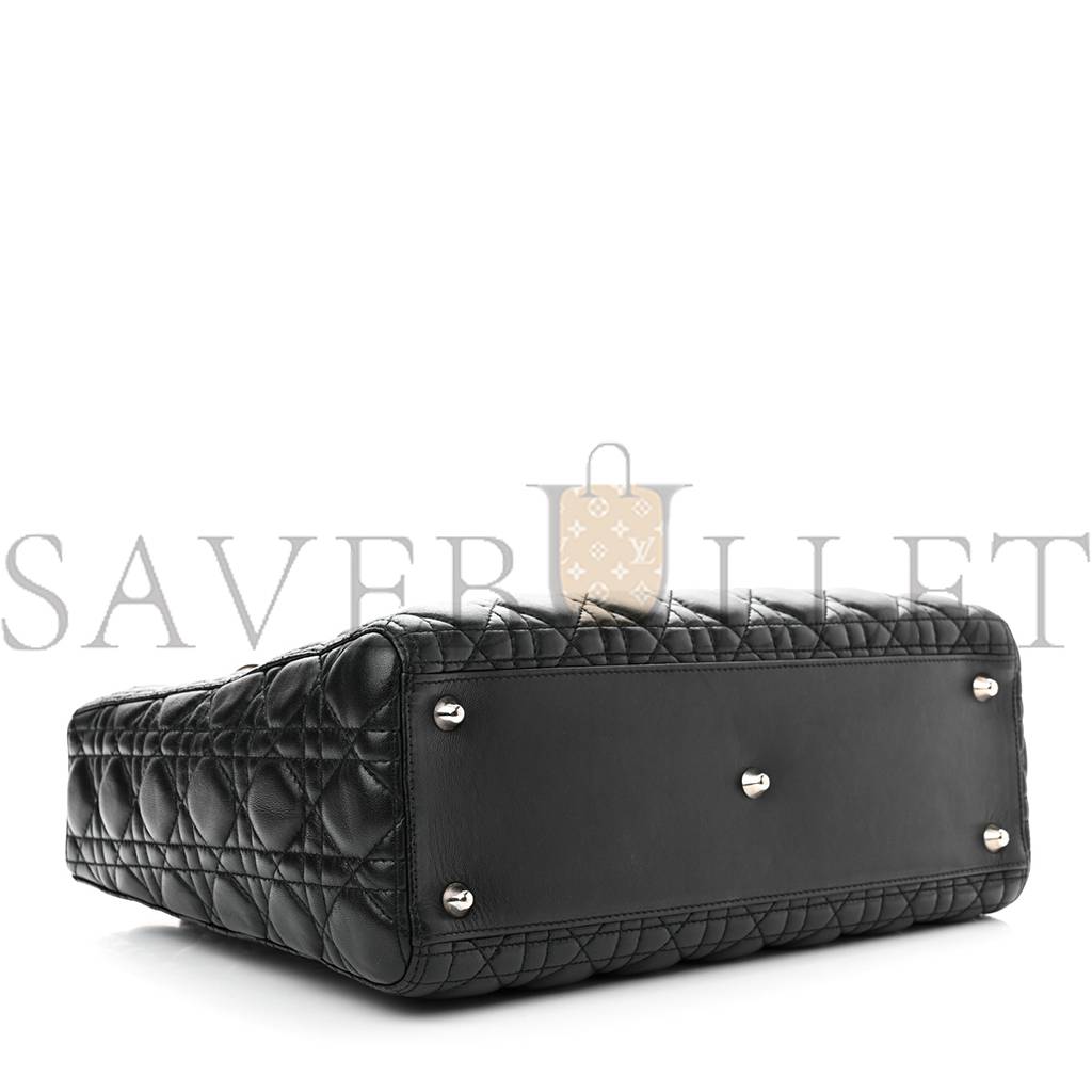 lambskin cannage large lady D*or black