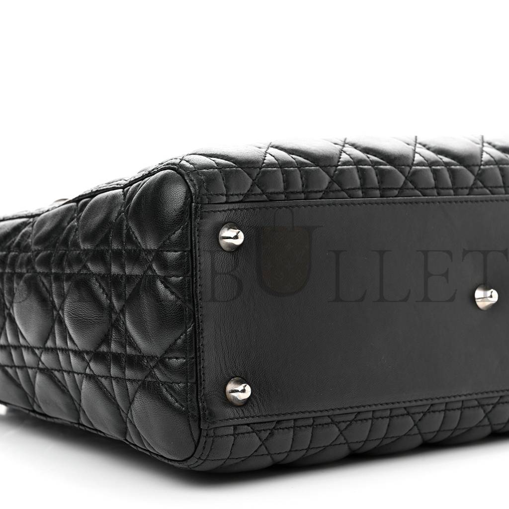 lambskin cannage large lady D*or black