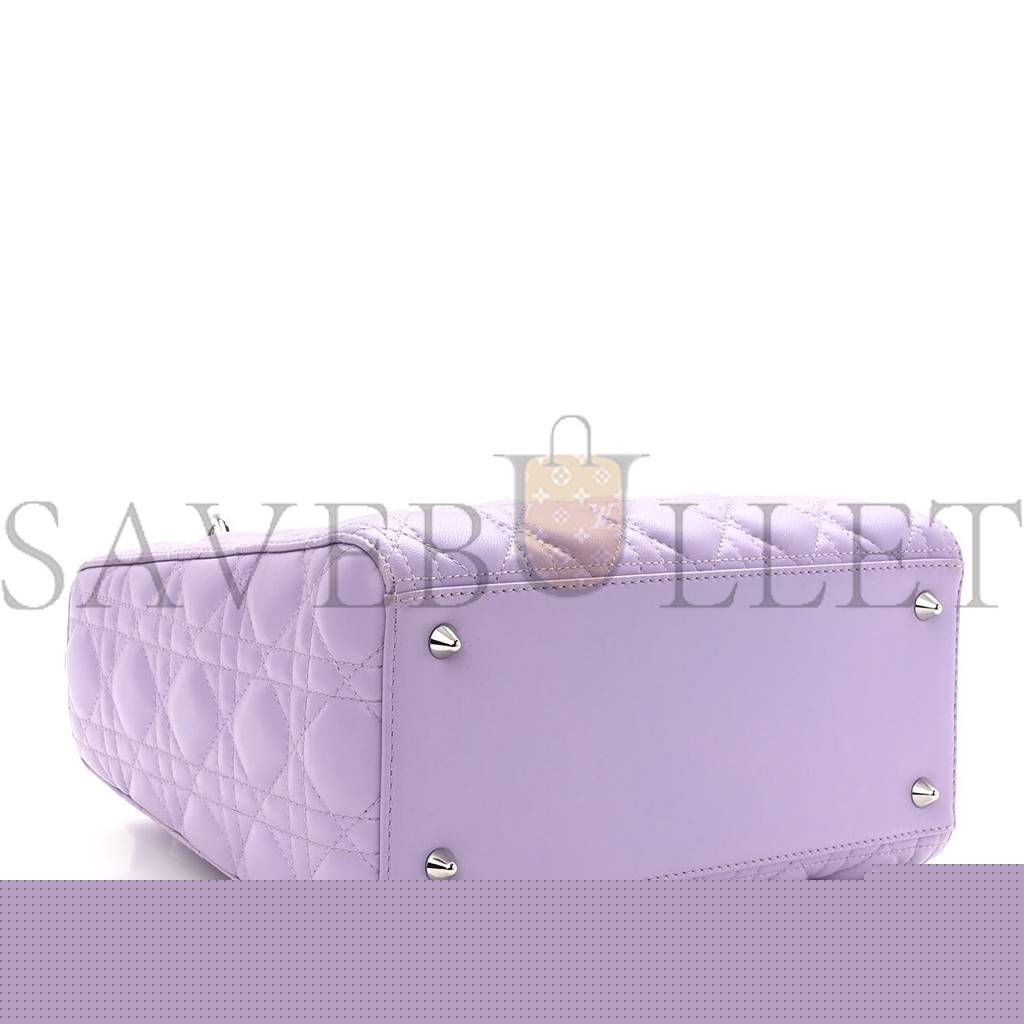 D*or lambskin cannage medium lady D*or purple (24*20*10.8cm)