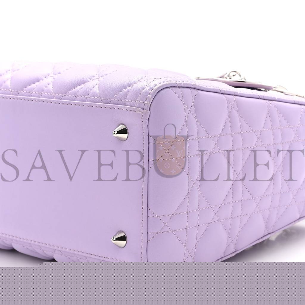 D*or lambskin cannage medium lady D*or purple (24*20*10.8cm)