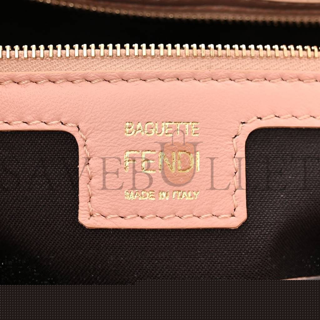 F**di nappa ff 1974 embossed baguette rosa bourbon (27*15*6cm)