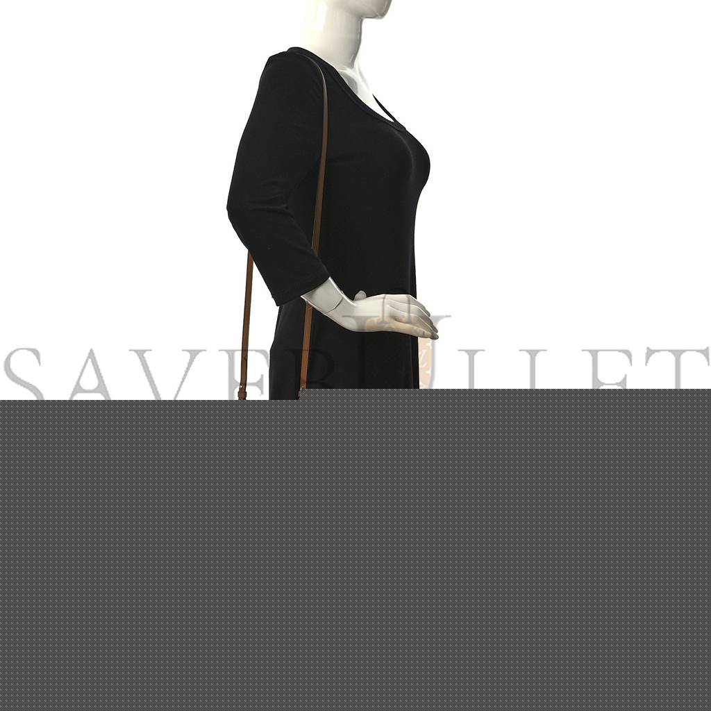 F**di vitello king plexiglass logo embossed mini by the way top handle boston bag caramello (18*11*8cm)