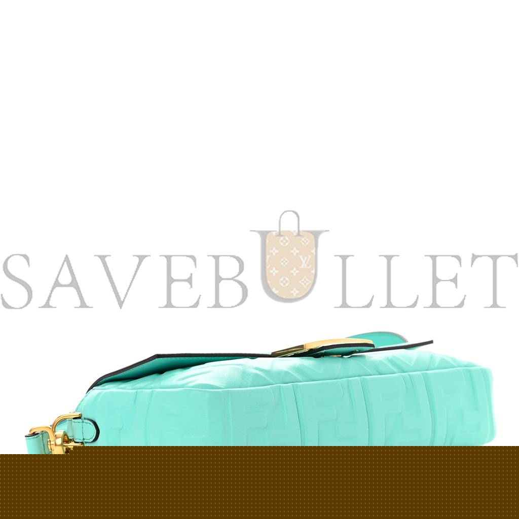 F**di nappa ff 1974 embossed baguette spring turquoise (27*15*5cm)