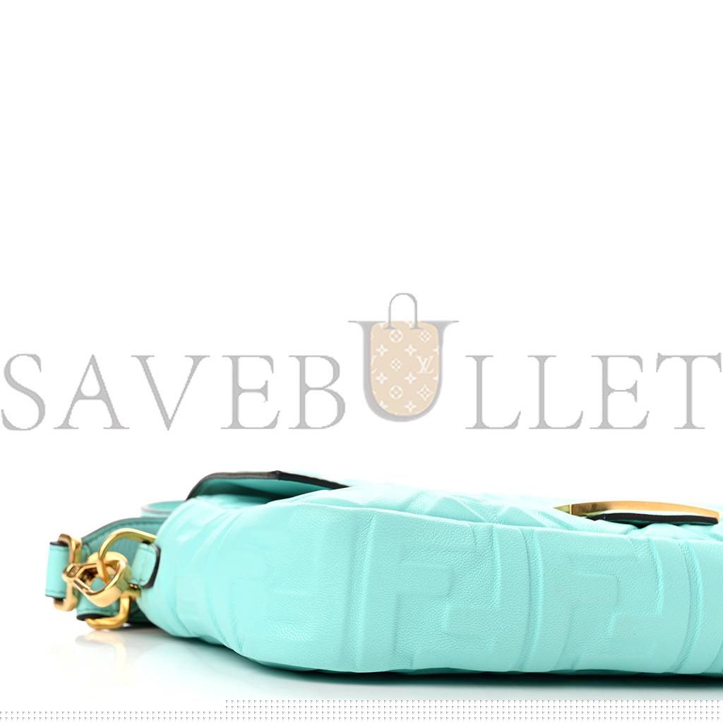 F**di nappa ff 1974 embossed baguette spring turquoise (25*15*5cm)