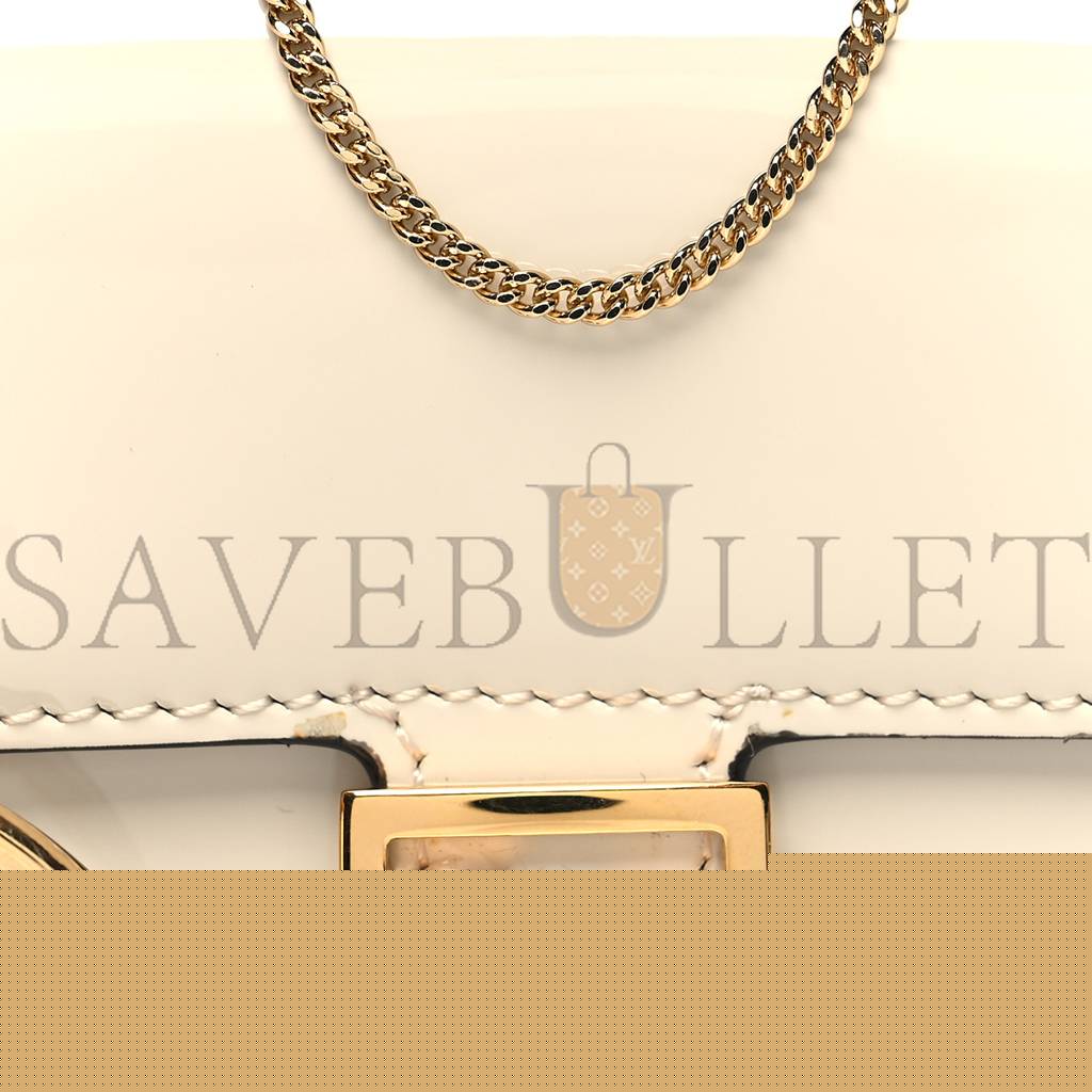 F**di patent nano baguette belt charm white (10*7*2cm)