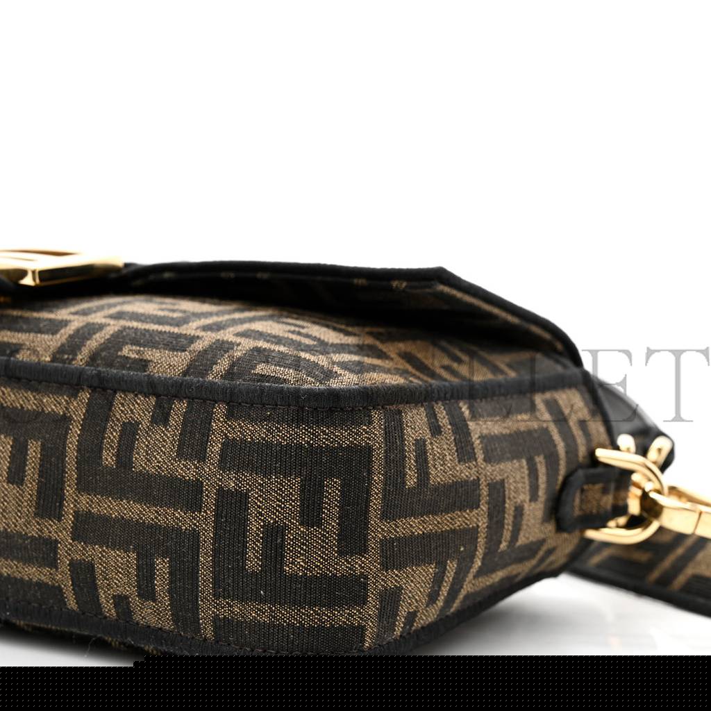 F**di fabric jacquard ff 1974 medium baguette tobacco moro black (27*14*6cm)