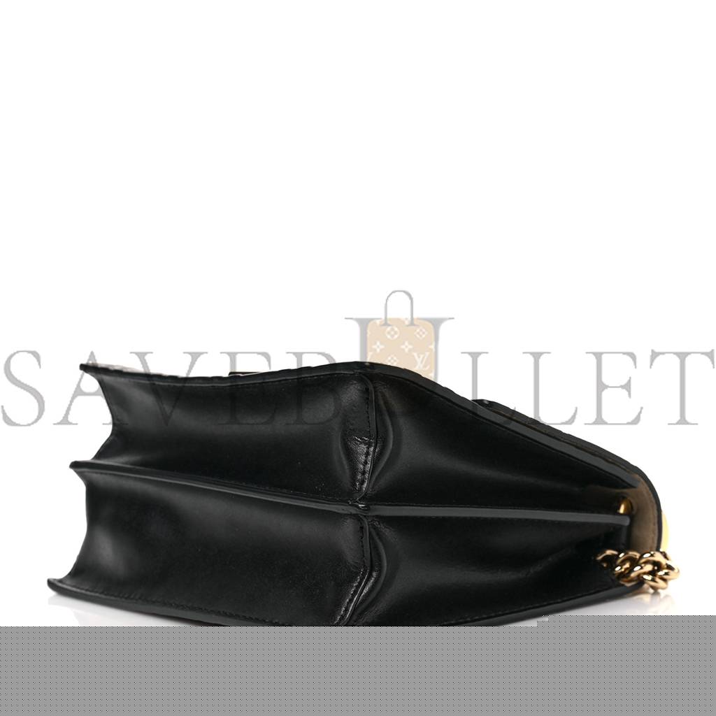 F**di vitello liberty bi-color ff 1974 embossed small kan u shoulder bag maya black (19*15*8cm)
