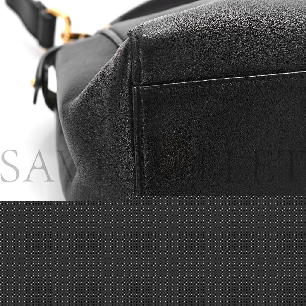 F**di nappa mini peekaboo iconic satchel black (23*19*11cm)